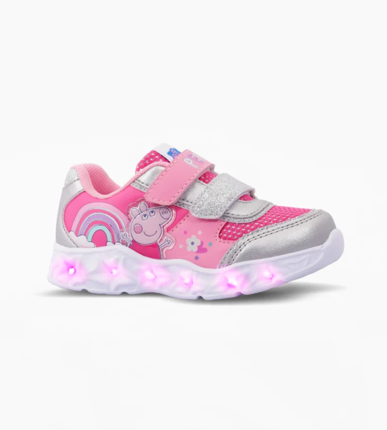 Footy zpatillas luces PEPA PIG rosa/plata