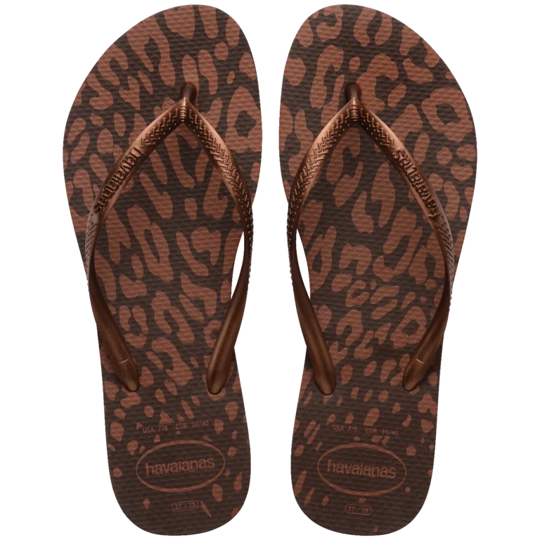 Ojota Slim Animals Cafe y Acoplado metalico Havaianas