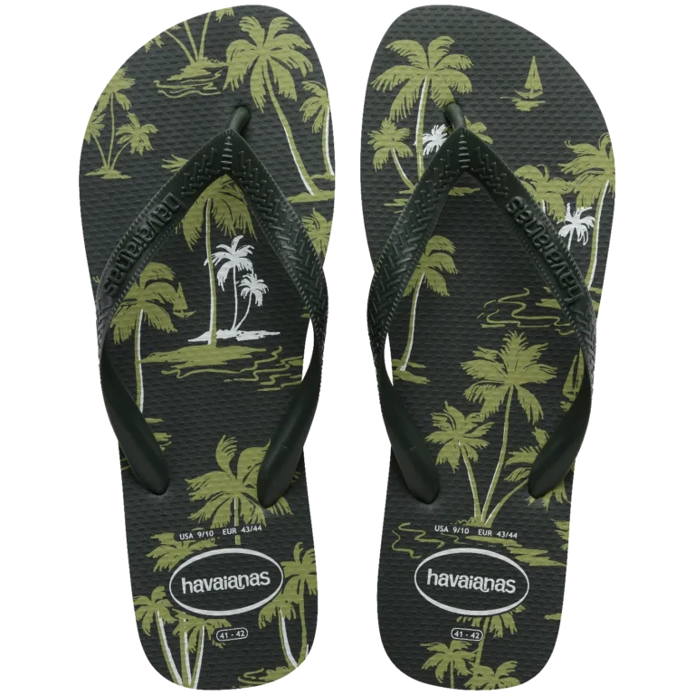 Ojota Aloha Verde oliva y Blanco Havaianas