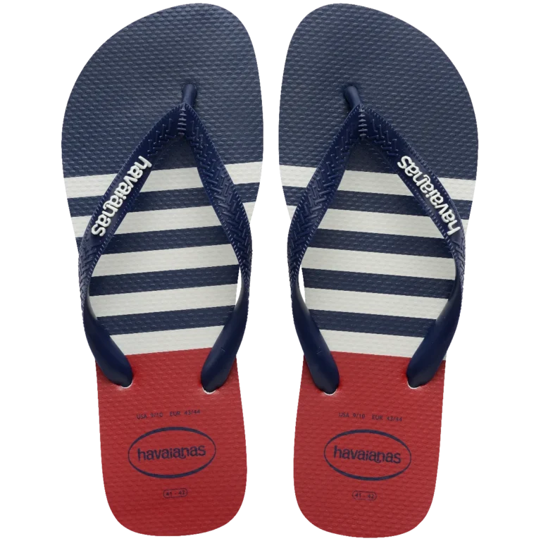 Ojota Top Nautical Blanco y Azul marino Havaianas
