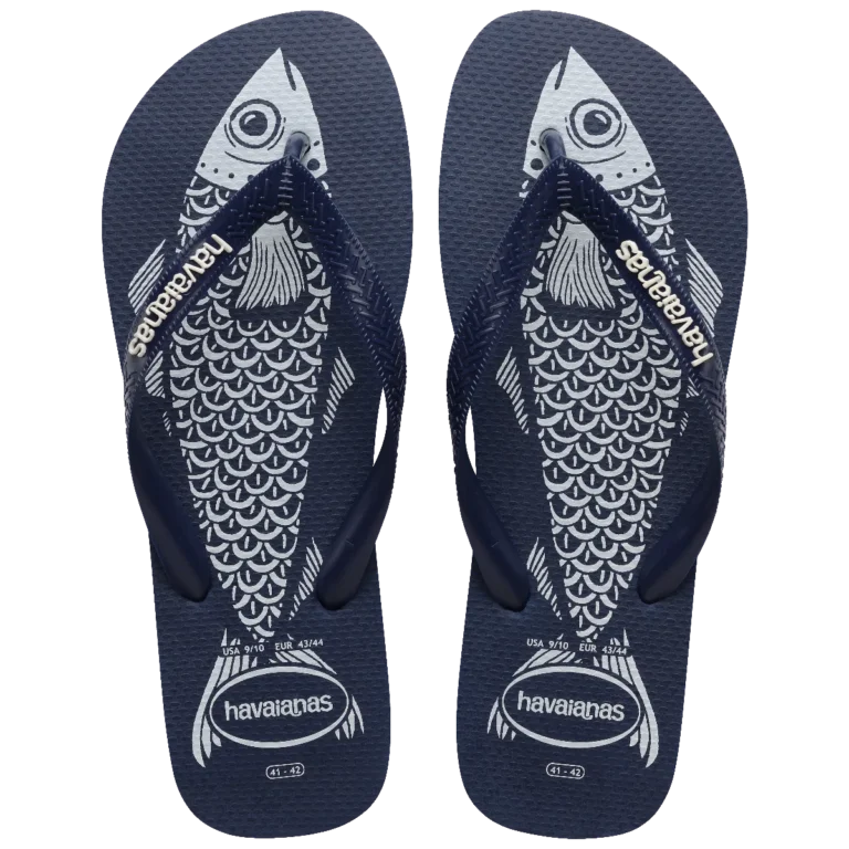 Ojota Top Nautical Azul naval y Blanco Havaianas