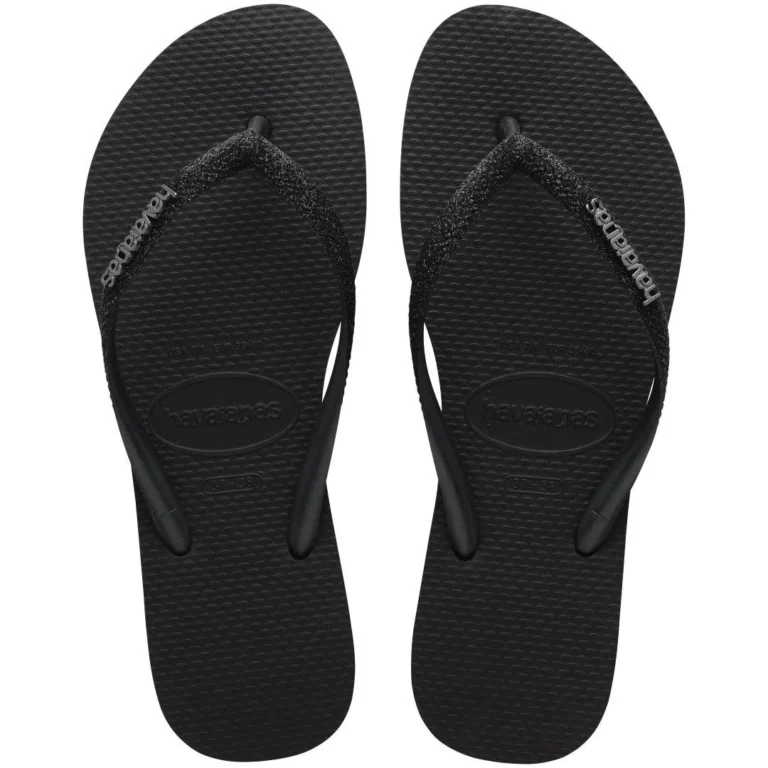 Ojota Slim Glitter Ii Negro Havaianas