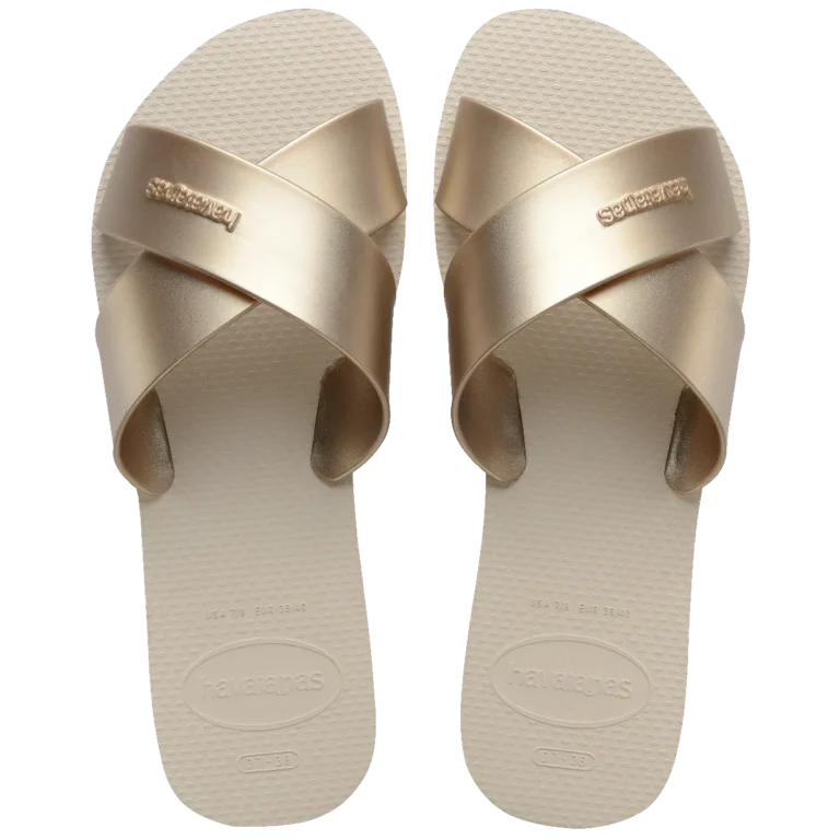 Sandalia Aqua Metallic Beige Havaianas