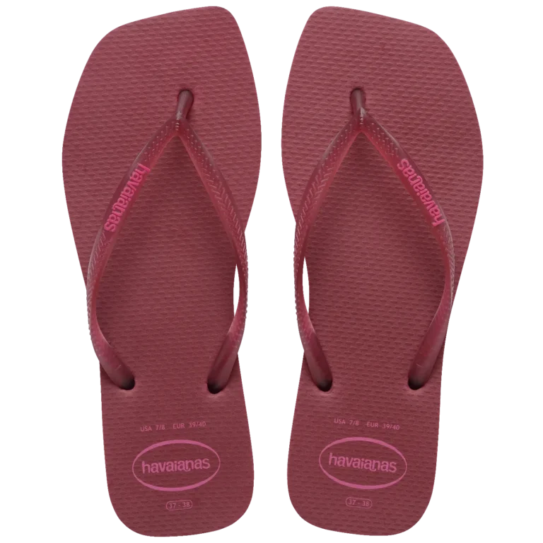 Ojota Slim Square Logo Pop Up Amaranto Havaianas