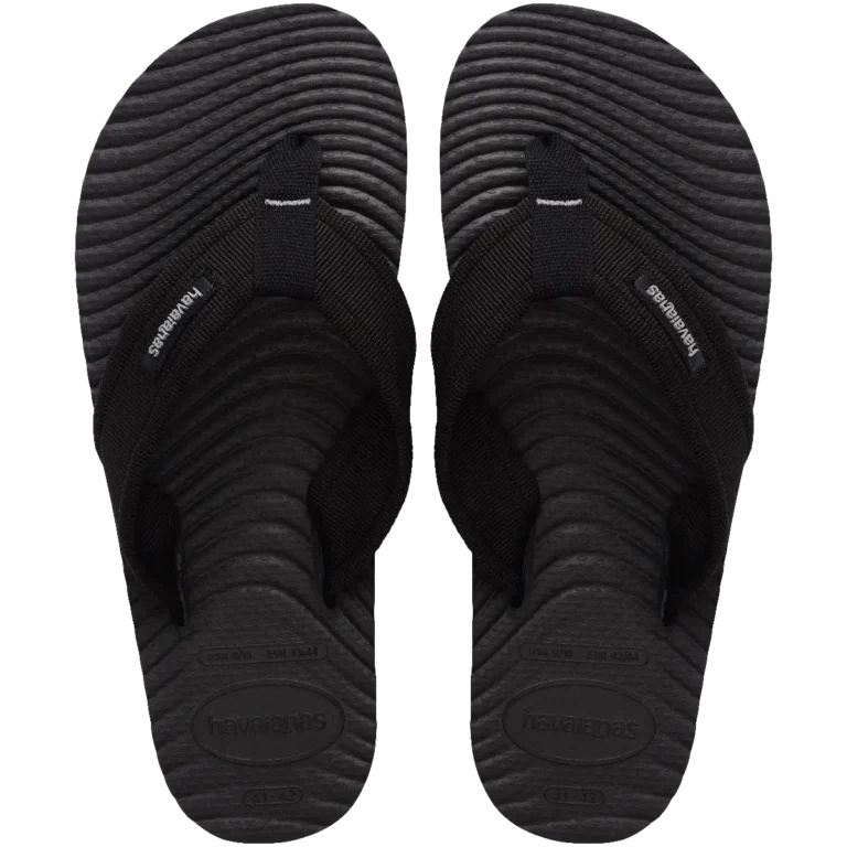 Ojota Surfer Coast New graphite y Negro Havaianas