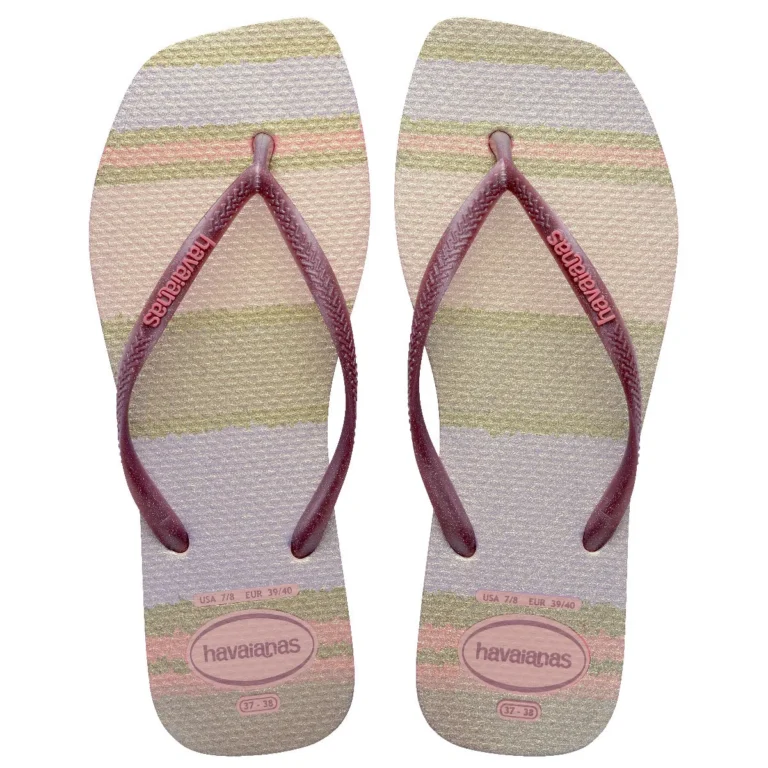 Ojota Square Palette Glow Rosa ballet Havaianas