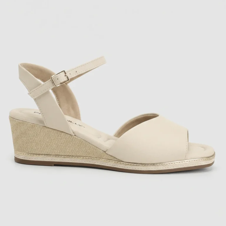 Sandalia Daila Cuña Media Off White Piccadilly